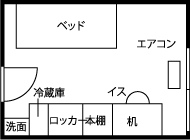 Bタイプ「洗面化粧台付き」の間取り図